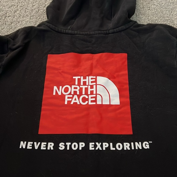Boys black North Face hoodie size large - Picture 3 of 4